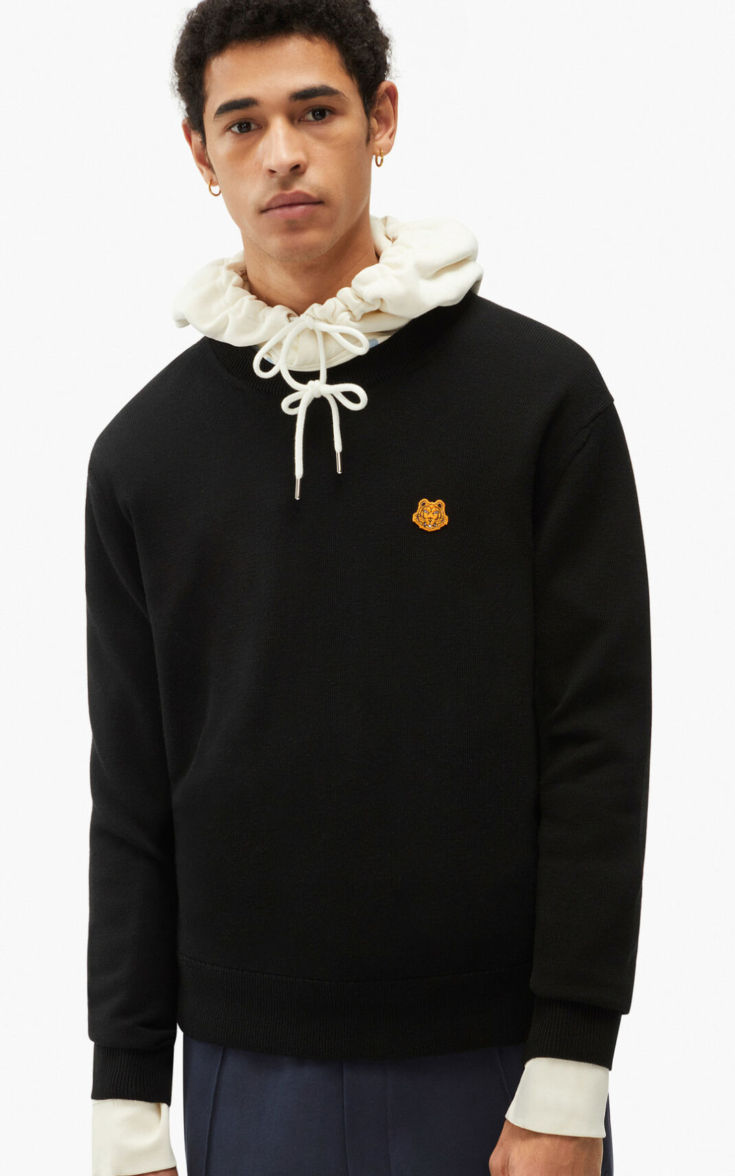 Suéter Kenzo Tiger Crest merino wool Masculino - Pretas | 516OZFAJY